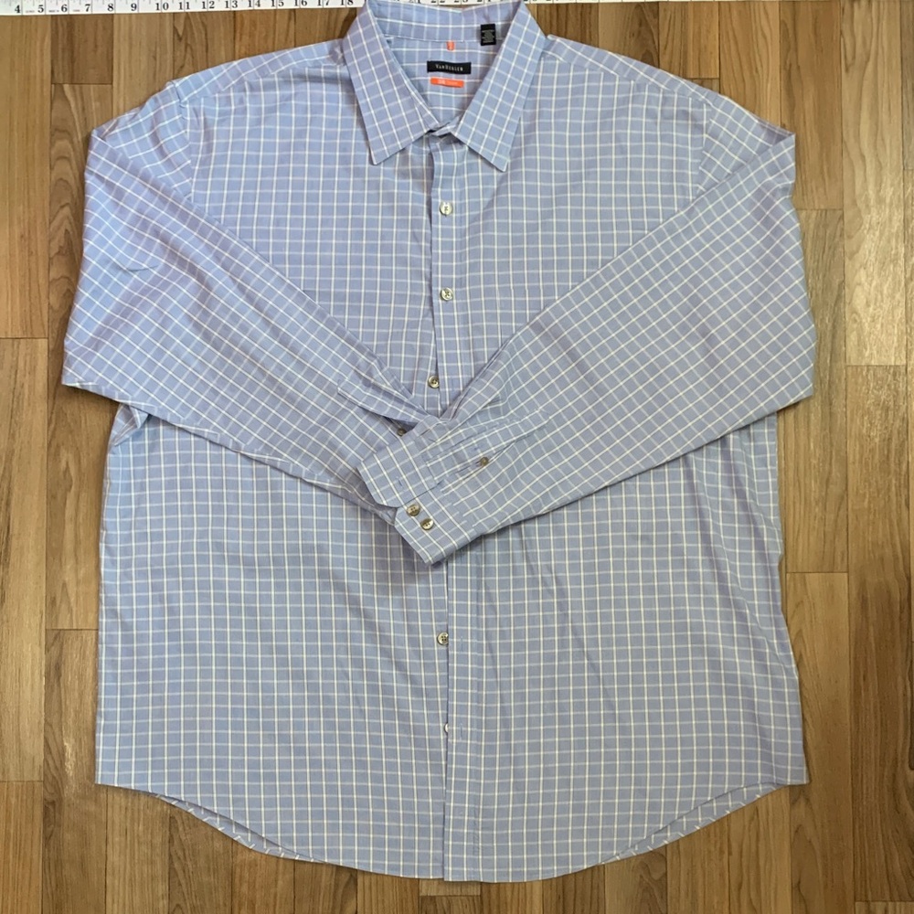 Van Heusen Blue Checkered Dress Shirt